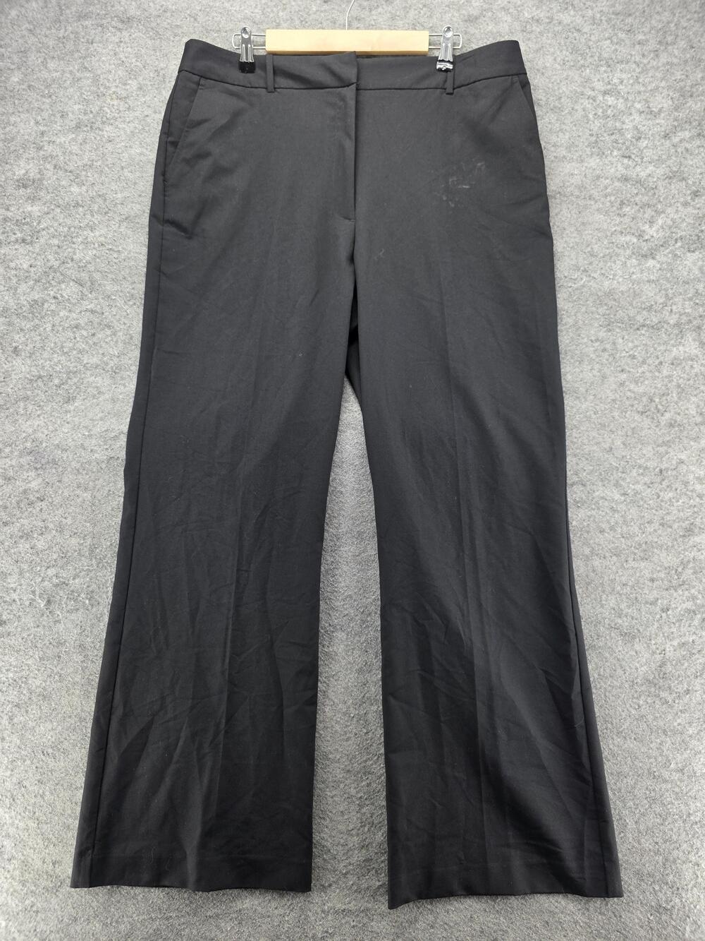 Worthington Pants Womens 16 Black Dress Pants Twill Stretch Pockets 32 In